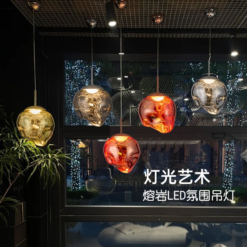 Led Chandelier Stair Lava Chandelier Large House Loft Duplex Living Room Long Line Chandelier Restaurant Bar Chandelier