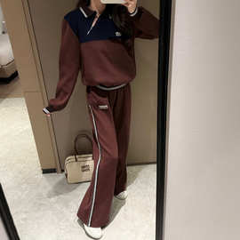 mm 针织两件套拉链卫衣+休闲裤女25秋冬11月慵懒休闲两件套