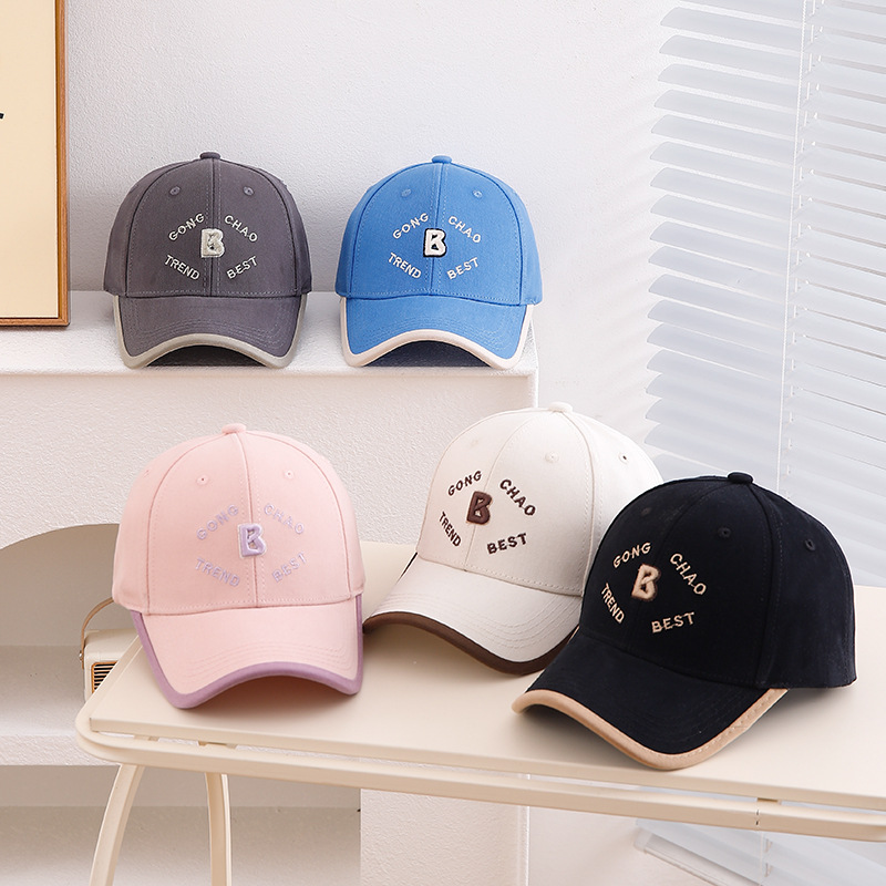 Gorra de béisbol para niños Primavera y otoño 2025 nuevo sombrero de todo fósforo para niños letras bordadas de algodón puro calle sombrero de todo fósforo hombre