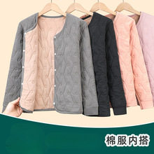 棉衣内搭加绒加厚冬季贴身小棉袄女居家棉服内穿打底保暖内胆