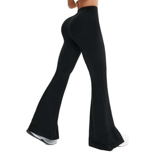 Cross-border minimalist A-line pants, slimming, split, high elasticity, buttock-lifting, leg-lengthening, high-waisted, running, yoga, sports, fitness