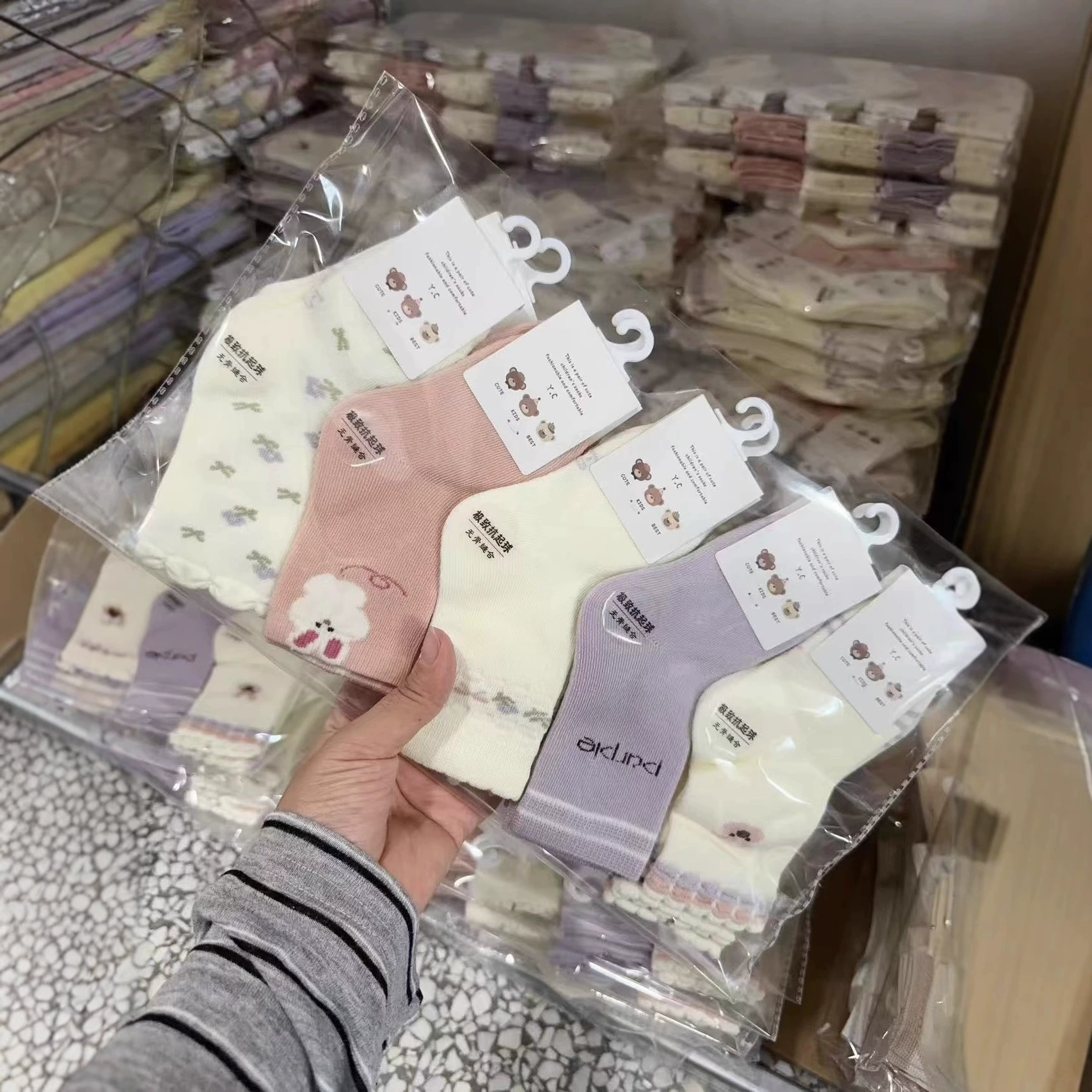 Детские толстые чулки осенние и зимние новые детские чулки