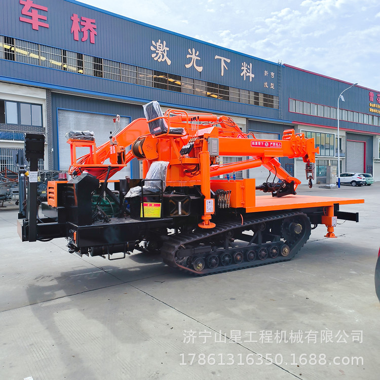 建筑砂石吊装运输车 吊挖一体机 履带式轮式底盘行走 园林可用