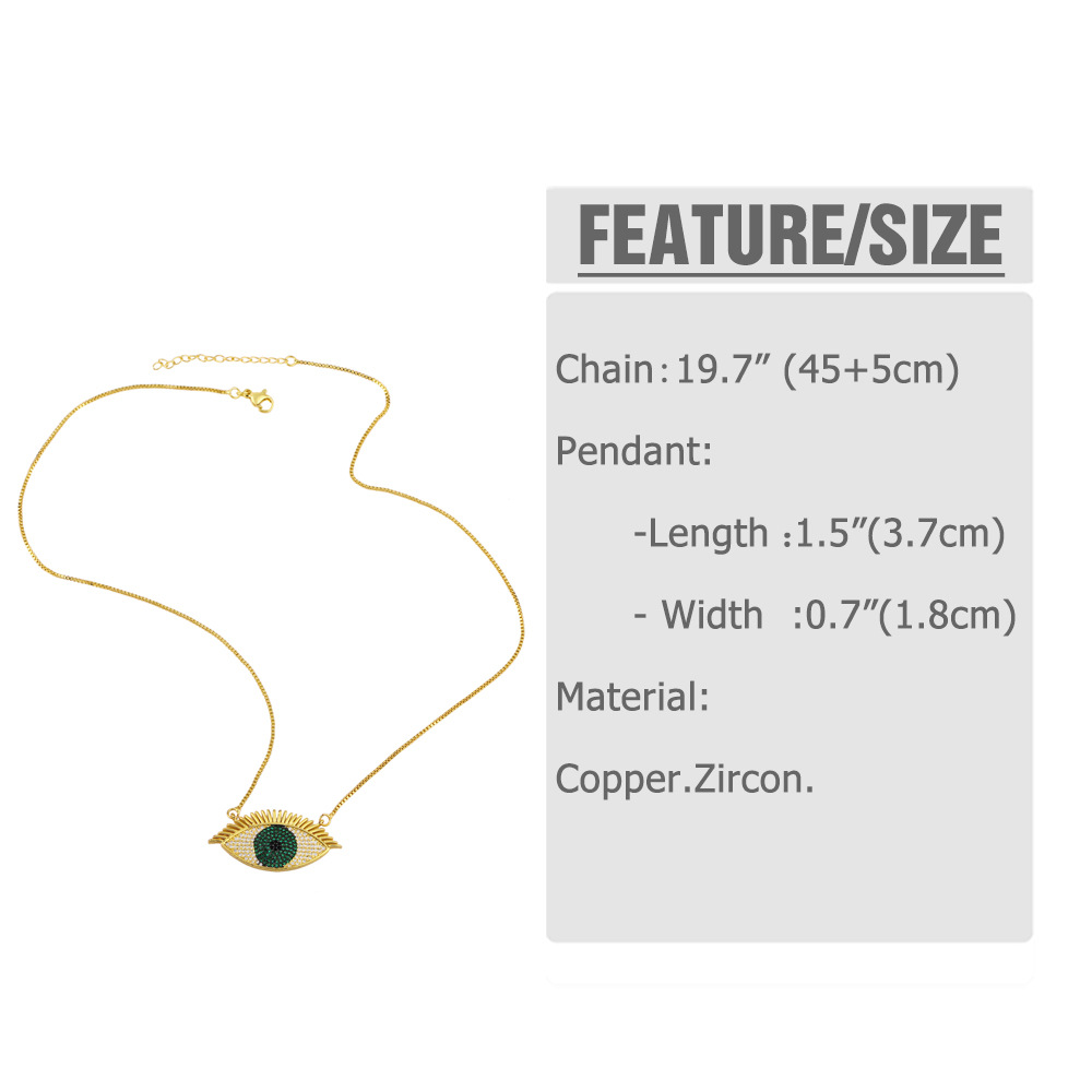 European and American fashion exaggerated devilu0027s eye necklace stainless steel necklace