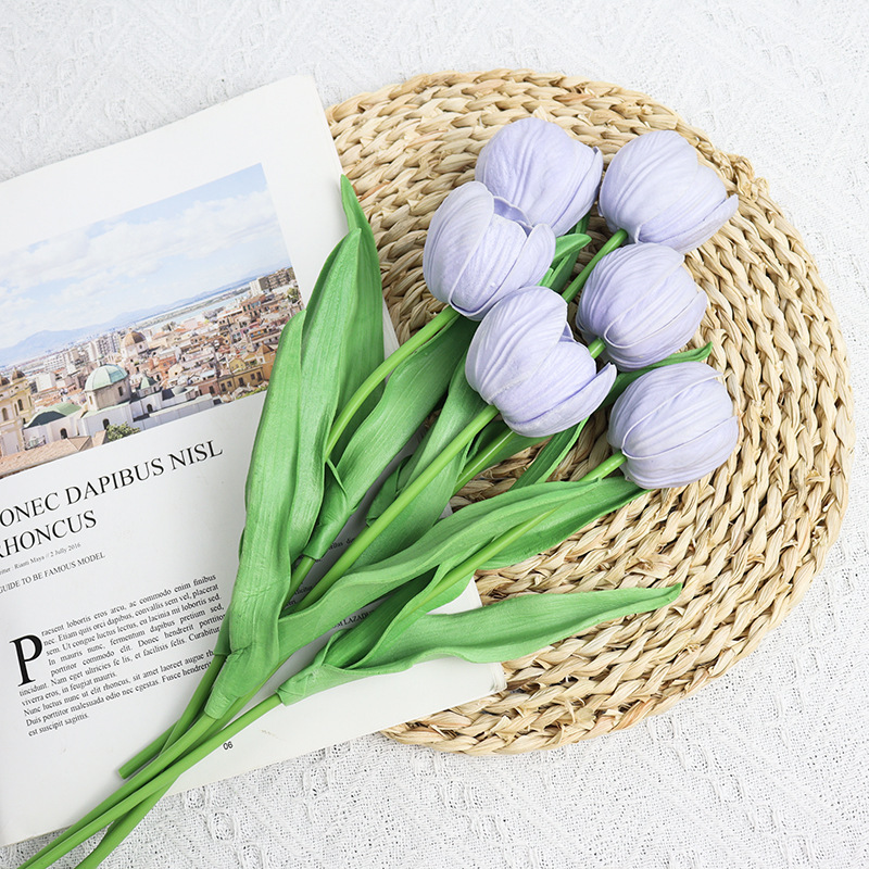 チューリップの造花の家の装飾puの手触りのシミュレーションの花の写真撮影のシミュレーションの造花のメーカーの卸売りの結婚祝いの手の花|undefined