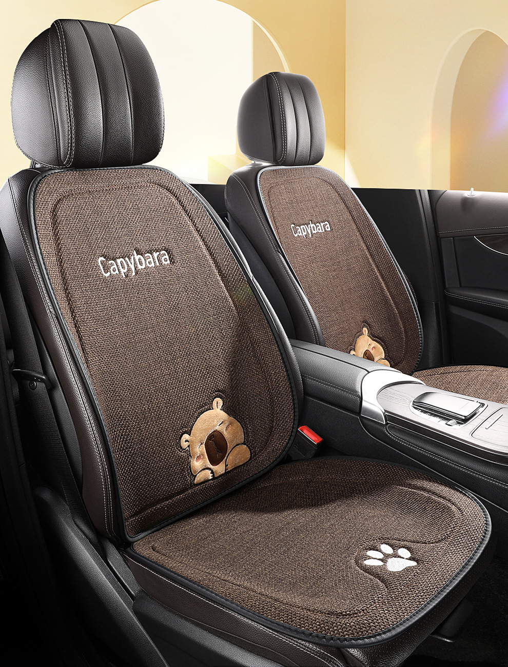 Car Cushion Chun Ma Four Seasons Universal Comfortable Breathable Cute Carto Card Pibala Bundle-Free Non-Slip Cushion