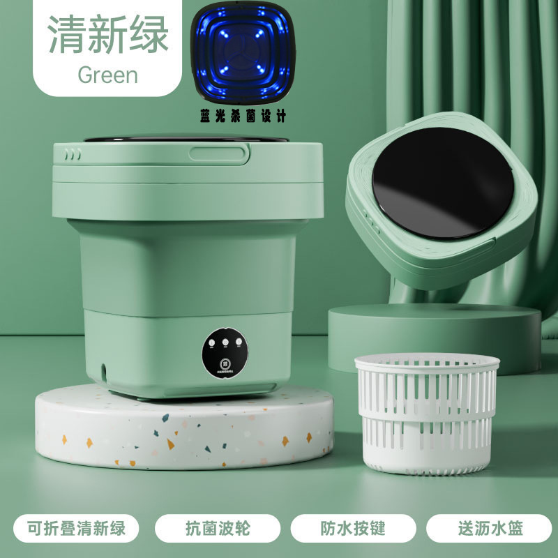 New Fully Automatic Mini Washing Machine for Underwear and Socks, All-In-One Silver Ion Ozone Small Washing Machine, Free Shipping