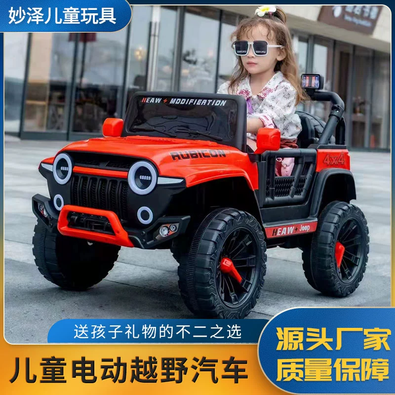 Новый электромобиль Wrangler, полноприводный детский игрушечный автомобиль с дистанционным управлением, может сидеть на внедорожнике большого размера, четырехколесном автомобиле
