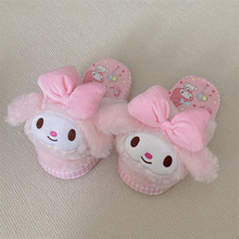 秋冬新款可爱卡通家居室内静音布底棉拖鞋冬季保暖毛绒女士拖鞋