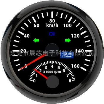 Multifunctional Instrument — automobile instrument - cx8201b-black-plate-and-black-cover-160kmh