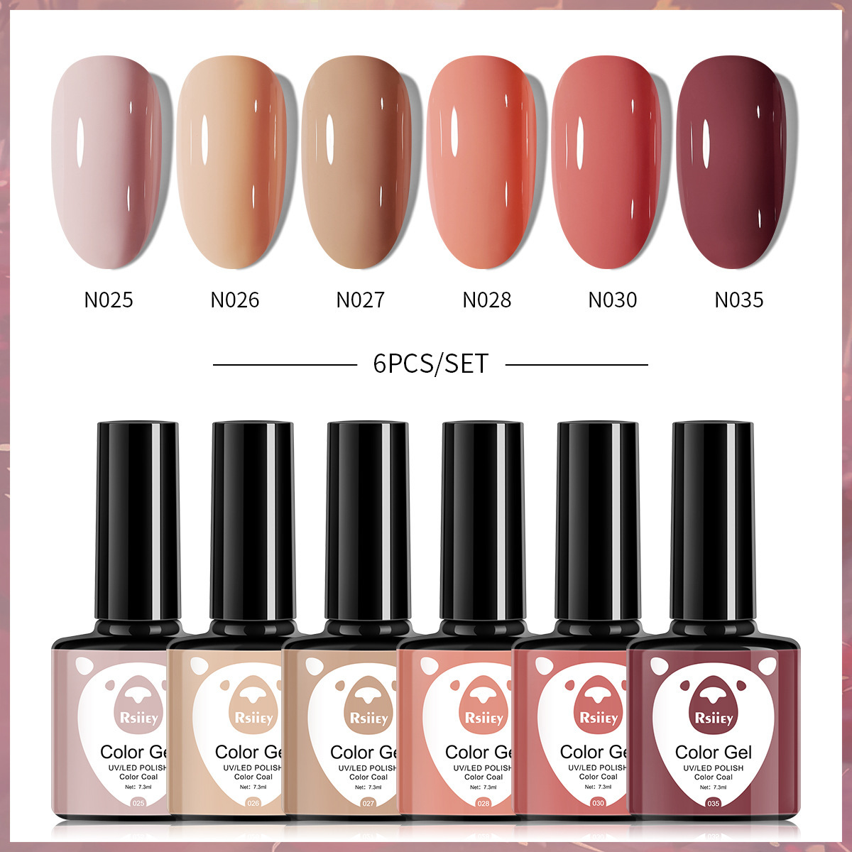6-color nail polish glue suit popular color painted glossy cat eye UV phototherapy glue for nail salon