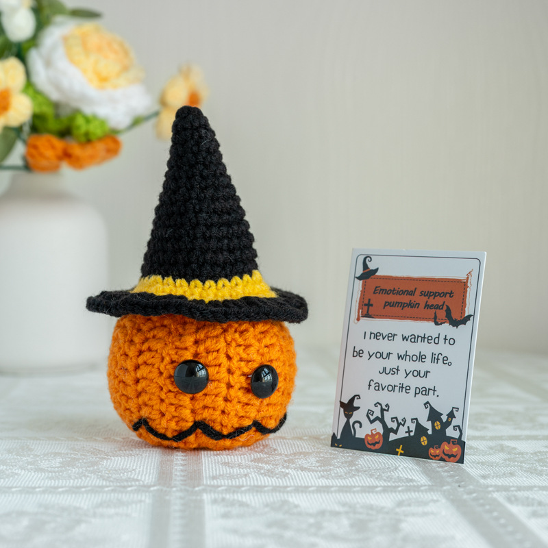 Amazon transfronterizo nuevo lindo energía positiva emocional pepino pepinillo muñeca hecha a mano de punto regalo creativo en stock