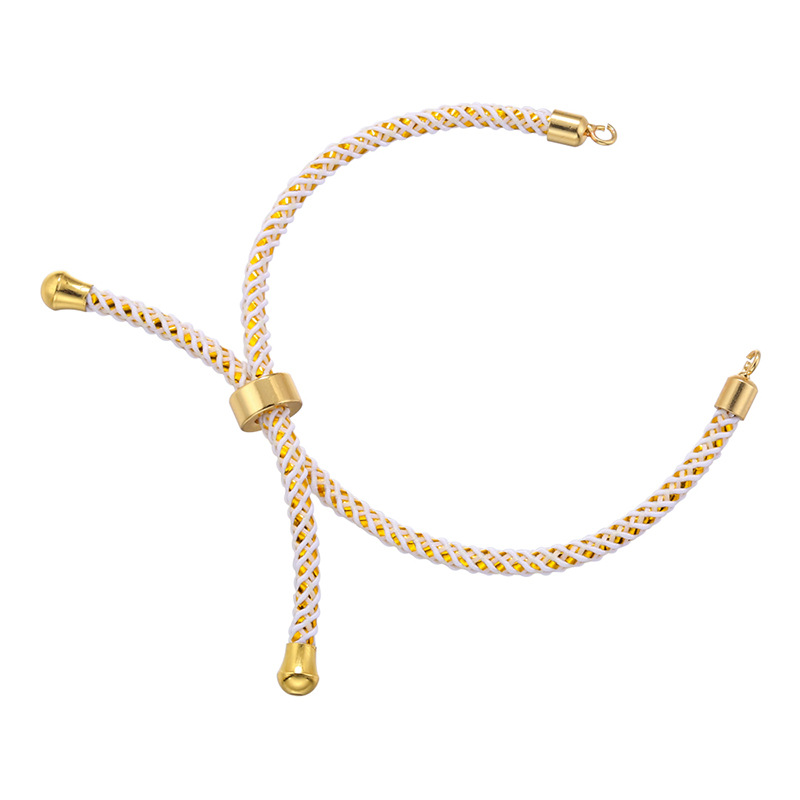 5g Weight Rope Jewelry Making Type Bracelets Classification 1 Piece Quantity rope, Brass Material Geometric Pattern Knitting Design Simple Style Style 1 Piece Simple Style Geometric Rope Brass Knitting Rope Jewelry Accessories 10