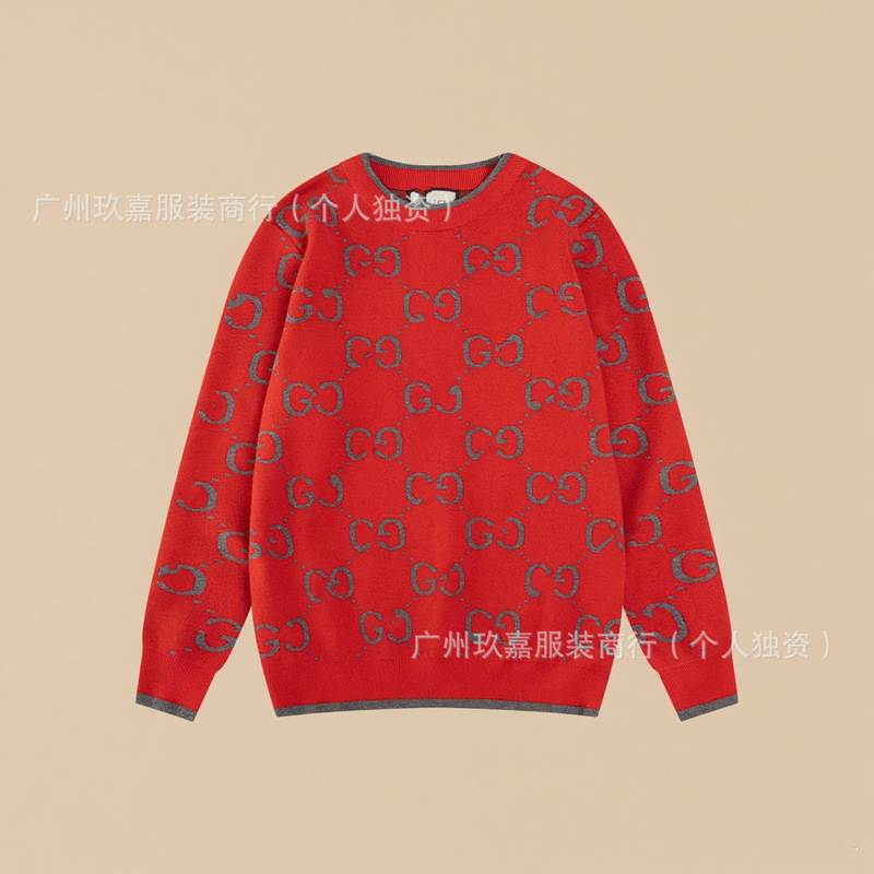 跨境.正确版.驴家.G家.迪家25新款嵌花提花针织毛衣(高品）|undefined