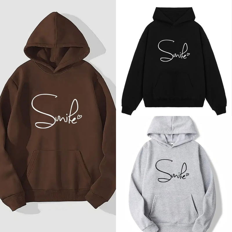 Smile Print Hoodie Cool Hoodies for Men Men's Hoodies