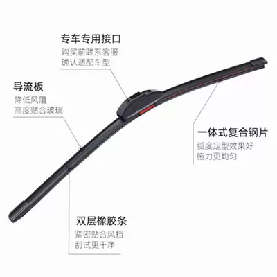 Suitable for Fit double-layer rubber Wiper