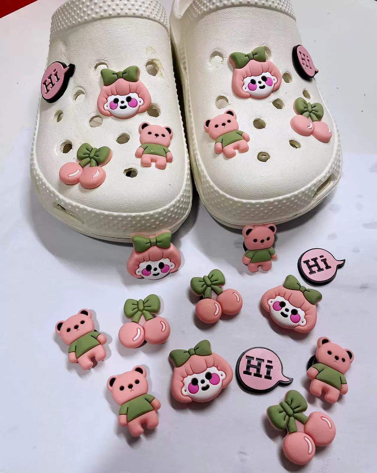 Обувь с отверстиями Обувь Цветочная Пряжка для обуви Садовая обувь Аксессуары для поделок Милая мультяшная Пряжка для обуви Нижняя Пряжка Украшение ПВХ Мягкая Резина