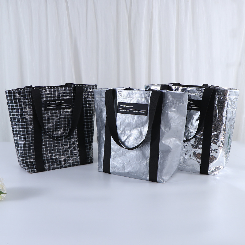 Bolsas de tejido portátiles personalizadas en bolsas de exhibición de publicidad bolsa de embalaje portátil al por mayor