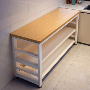 Kitchen Rack Floor-Standing Multi-Layer Household Multi-Functional Vegetable Cutting Table Workbench Storage Rack Microwave Storage Rack