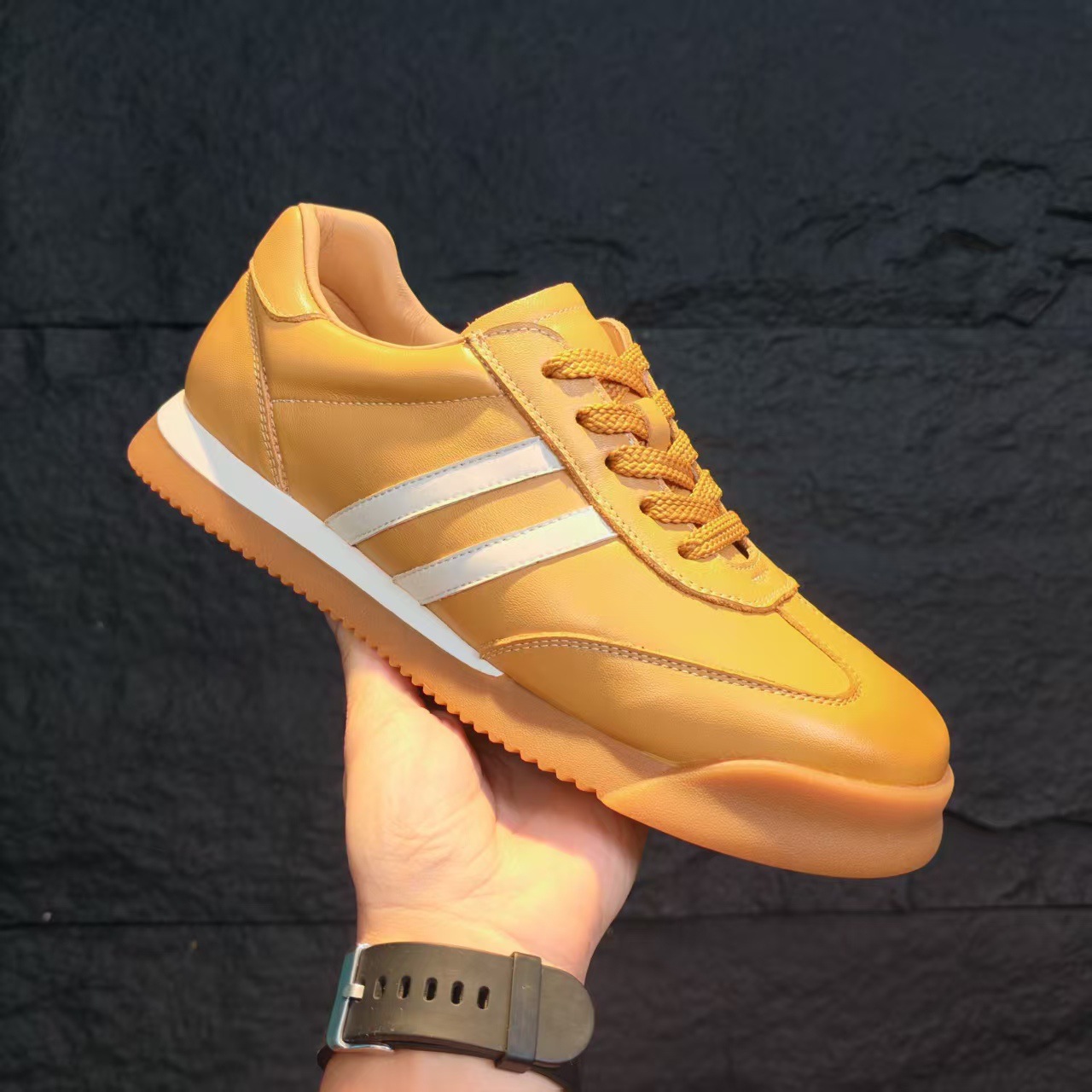 [Cuero de vaca de cabeza] nuevo cuero de moda para hombres, zapatos casuales transpirables Agan De-Training transpirables y resistentes al desgaste