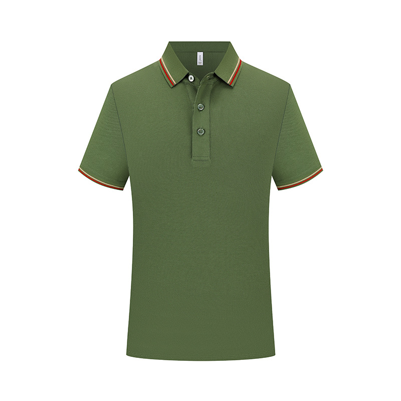 Camiseta POLO de algodón de fibra larga de Xinjiang de 210 g, hecha a medida con un toque de alta gama, manga corta de verano con logo impreso, uniforme para grupos.