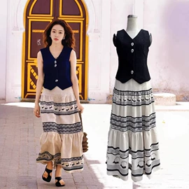 连衣裙;时尚休闲套装;毛衣