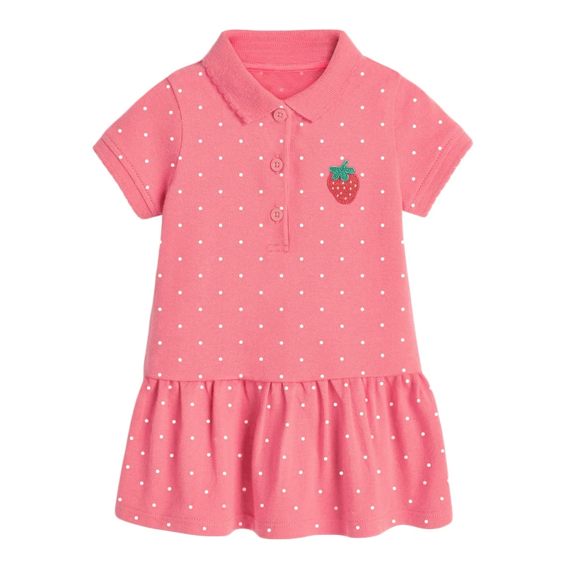 Платье Little Maven футболка короткий рукав вязаный Polo, летние девочки, размера по росту 90–140 см