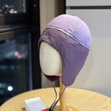 韩版户外刺绣护耳保暖飞行帽女电动车可戴头盔帽子骑车加绒内胆帽