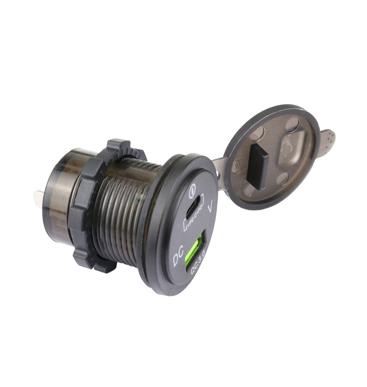 Motorcycle Car Modified Car Charger Qc3.0 +Pd Charger Type-C Port Smart Shunt USB Car Charger