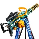 儿童手自一体加特林软弹枪弹链式供弹可发射玩具枪男孩吃鸡重机枪