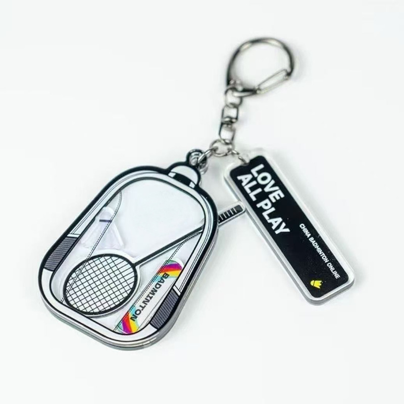 New Cute Badminton Backpack 2D Flat Pendant Badminton Merchandise Gifts for Best Friends and Couples Souvenirs Promotion