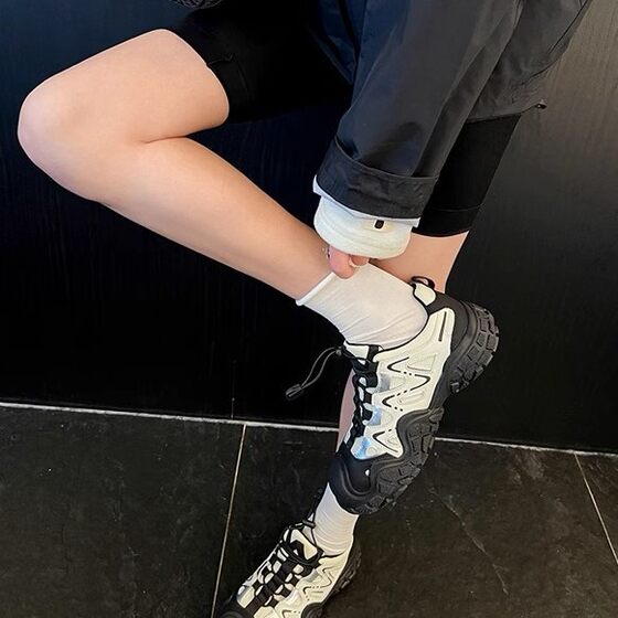 Lace-up Ugly Cute Shoes Women's 2025 Summer New Sandals Women's Thick Sole Outdoor Hiking Hiking Shoes Casual Sports Shoes