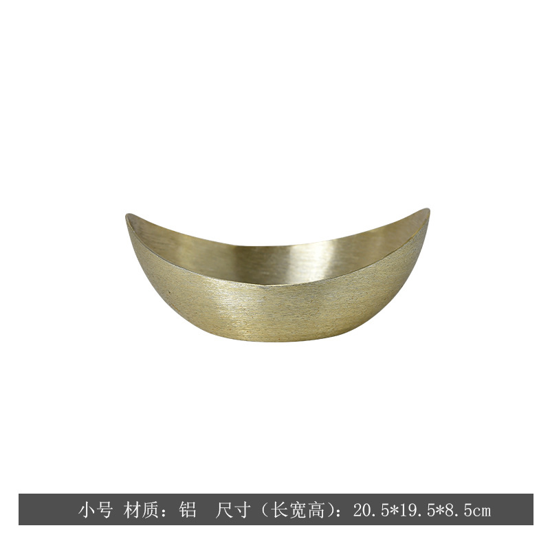 Lujo ligero indio, simple, aluminio, plata, cuencos, bandejas de frutas, adornos decorativos, macetas de flores de mesa en la Sala modelo