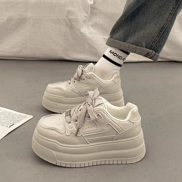 Белые кроссовки на платформе, летняя спортивная обувь для отдыха, Off white, размеры 35-40
