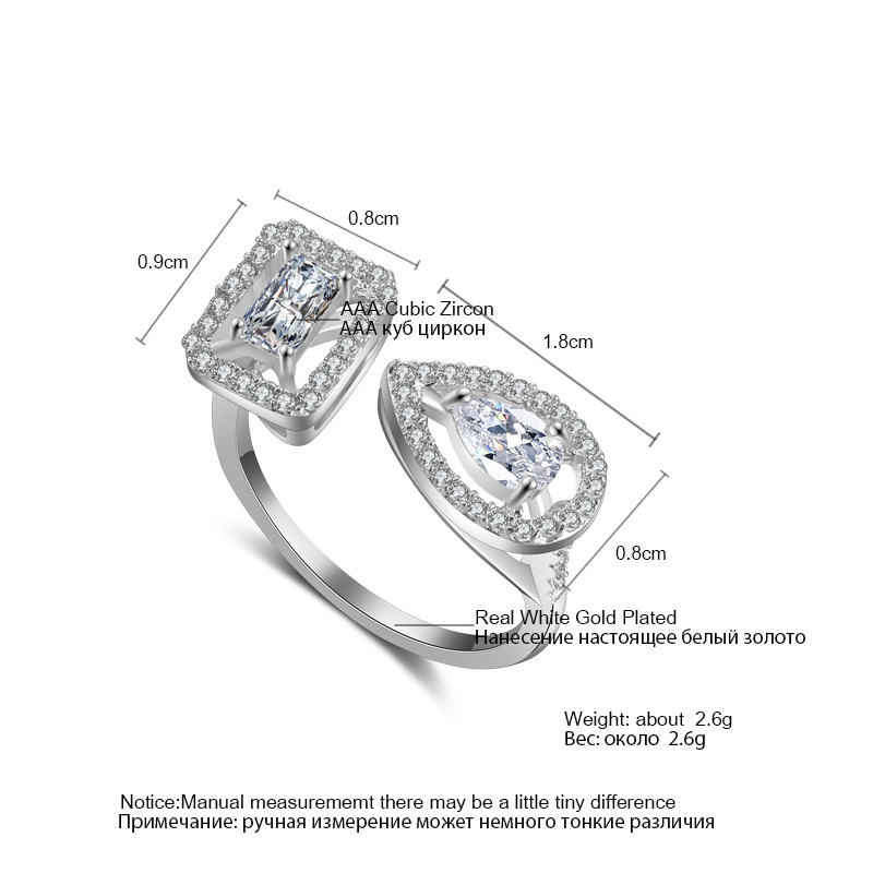 Parure collier et bracelet éléments goutte d'eau en zircon_voghion.com