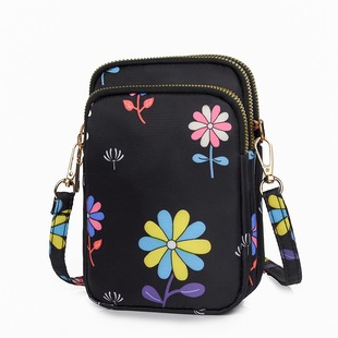 Wholesale mobile phone bag women's slung 2024 new mini bag canvas bag trendy all-match vertical shoulder key zero
