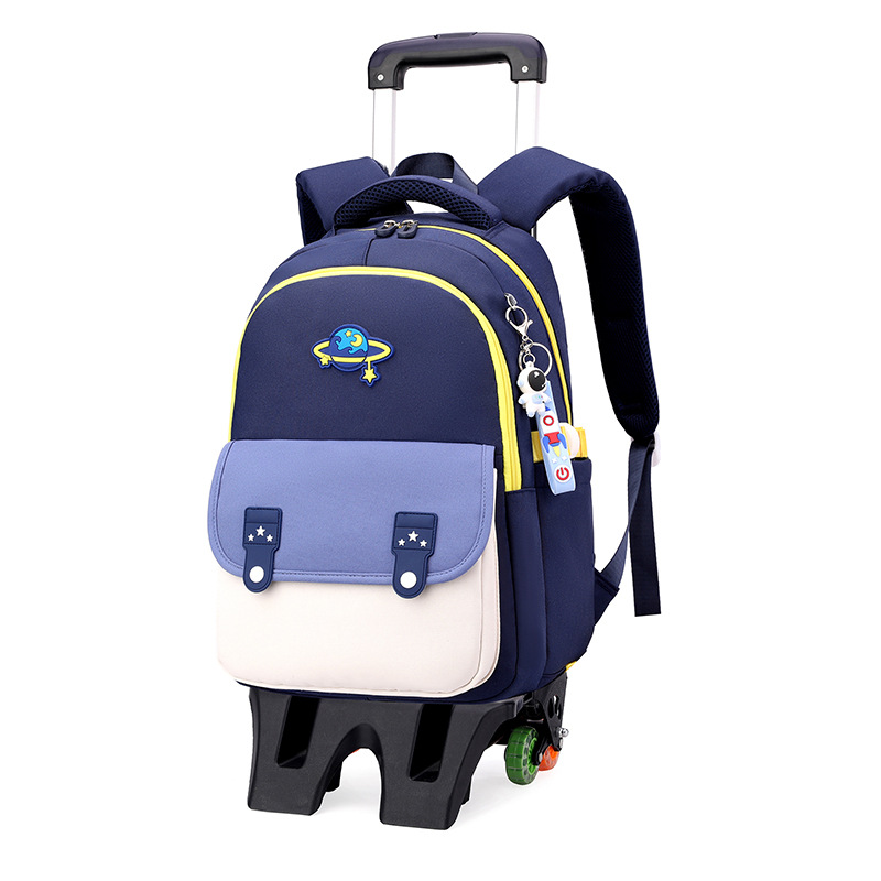 Mochila infantil de pescado natural para estudiantes de primaria grados 1 - 3 - 4 mochila de tirón para subir escaleras mochila de doble propósito al por mayor transfronteriza