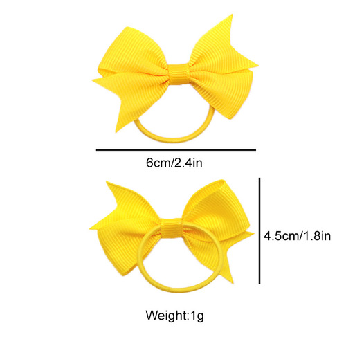 Pure Color Bow Hairband for Kids, Ribbed Tape Tail Baby Hair Tie Best Selling Item