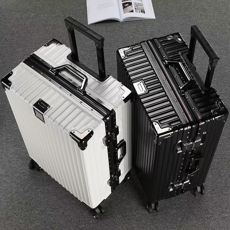 Large-Capacity Luggage for Men and Women, Extra-Large Combination Lock Suitcase, Durable Travel Suitcase with Aluminum Frame, Shock-Resistant and Wear-Resistant