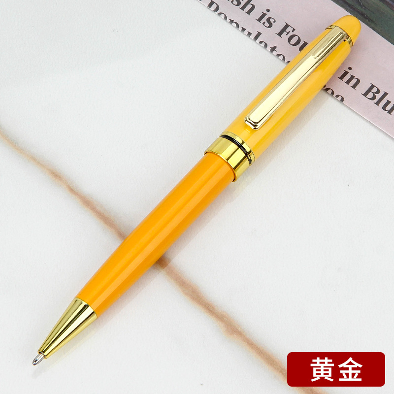 Bolígrafo giratorio aceitoso de metal 1,0, exportación de alta gama, publicidad, regalo de oficina, impresión y grabado de logotipo, bolígrafo personalizado de negocios