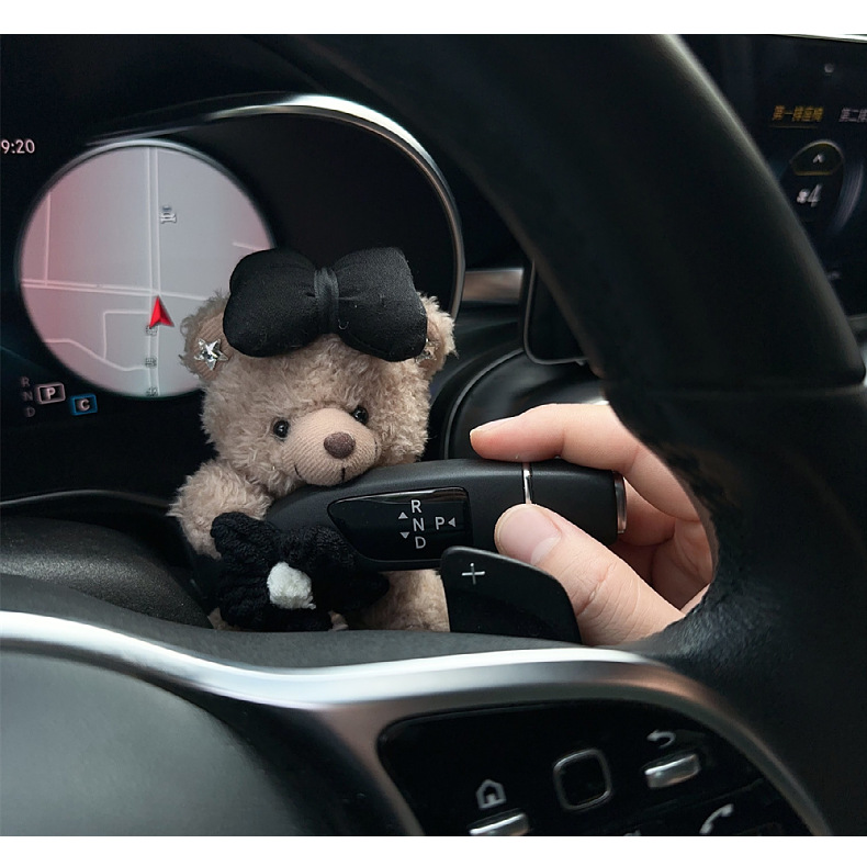 Net red cartoon bear cute car stop lever steering wiper ornaments creative car decoration car accessories goddess
