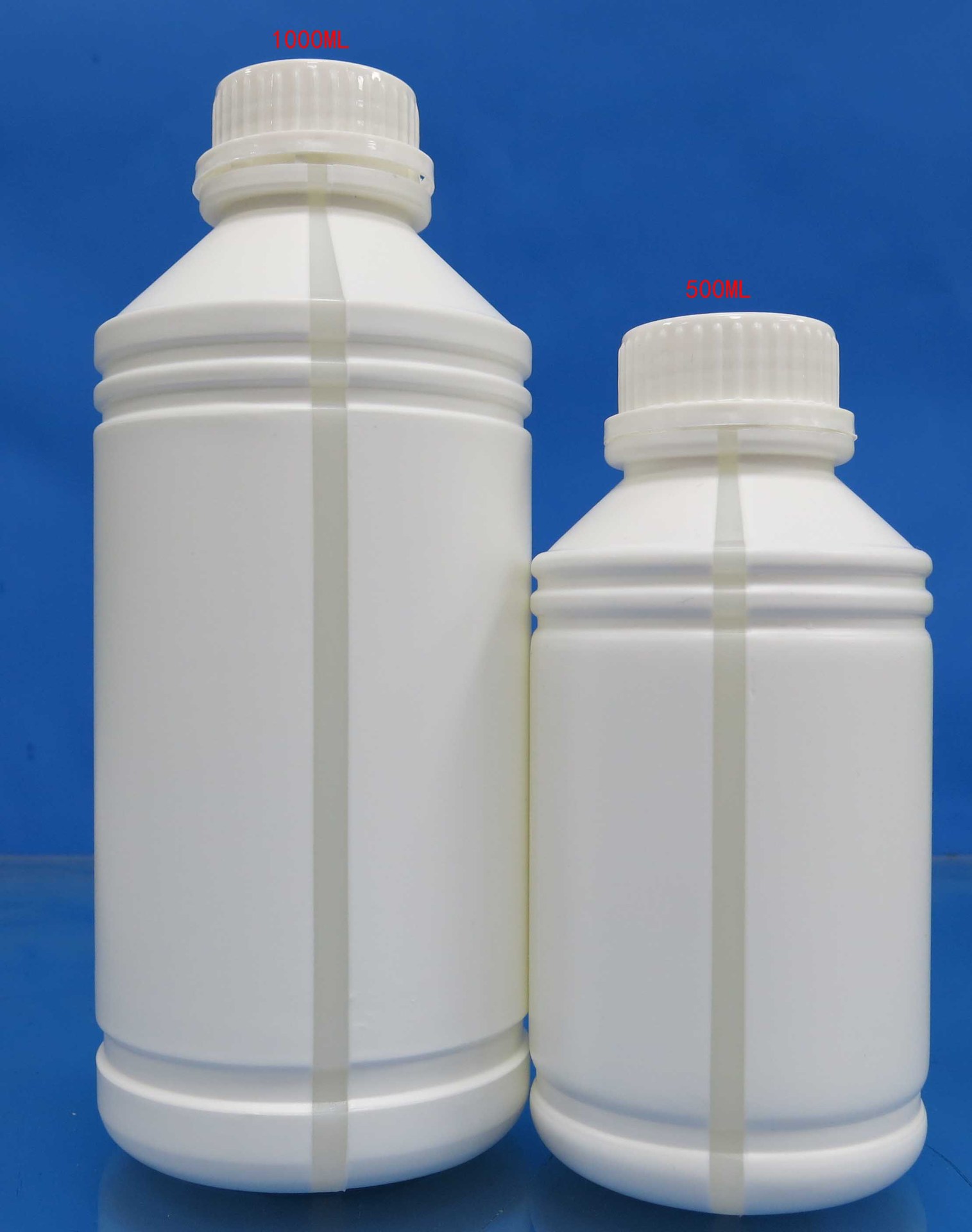 现货500ML1000ML化工瓶带色线瓶液体肥料香精油瓶84消毒液瓶