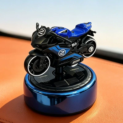 Alloy motorcycle model car-mounted Car ornaments - blue-new-car