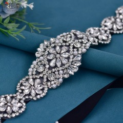 Ulapan AliExpress Bestseller: Bridal Rhinestone Appliqué Waistband with Crystal Pearls – S161A