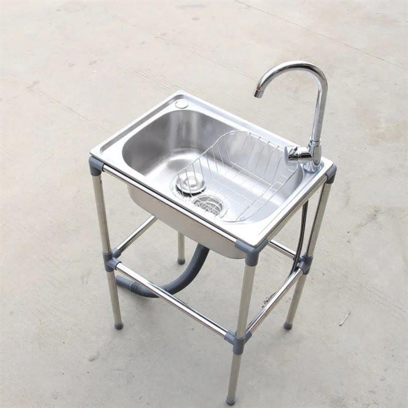 Simple Washbasin for Renovation, Single Sink for Rental Rooms, Temporary Kitchen Sink for Construction Sites