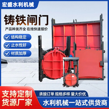 铸铁闸门河道钢制一体式手动锁闭阀电动启闭机渠道分体水泵站水阀