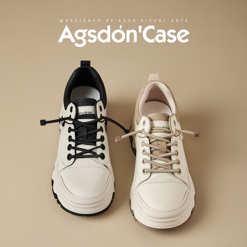 Augustion zapatos blancos de suela gruesa para mujer 2025 nuevo verano ligero de suela suave al aire libre ocio montañismo zapatillas deportivas