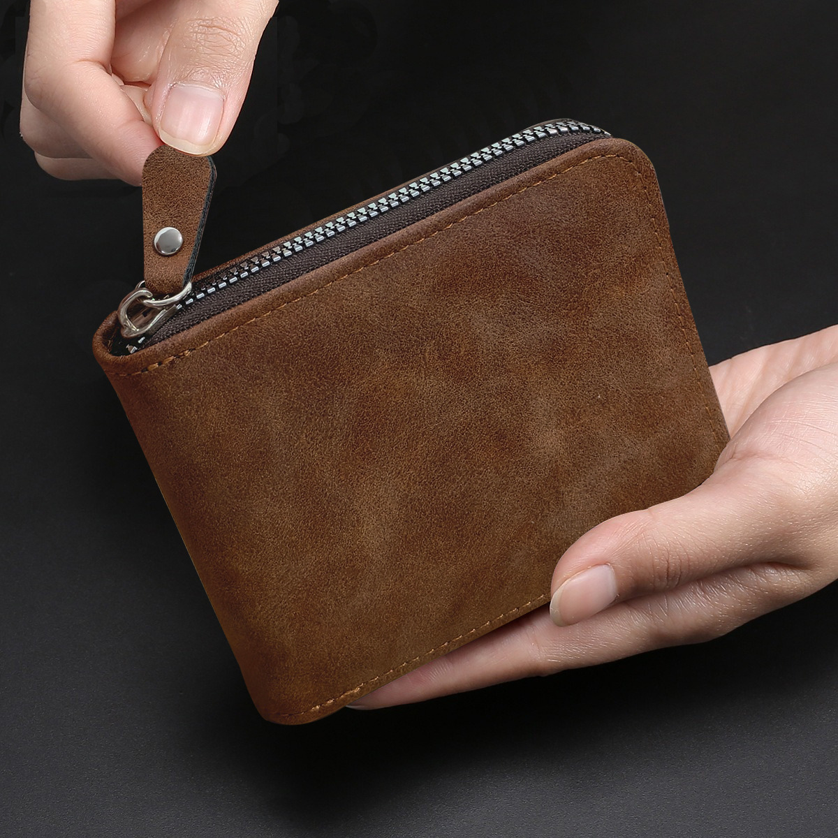 Cross-Border Hot-Selling European and American Retro Simple Large-Capacity Multi-Card Slot Men's Accordion-Style Card Holder Ultra-Thin Fashionable Card Holder