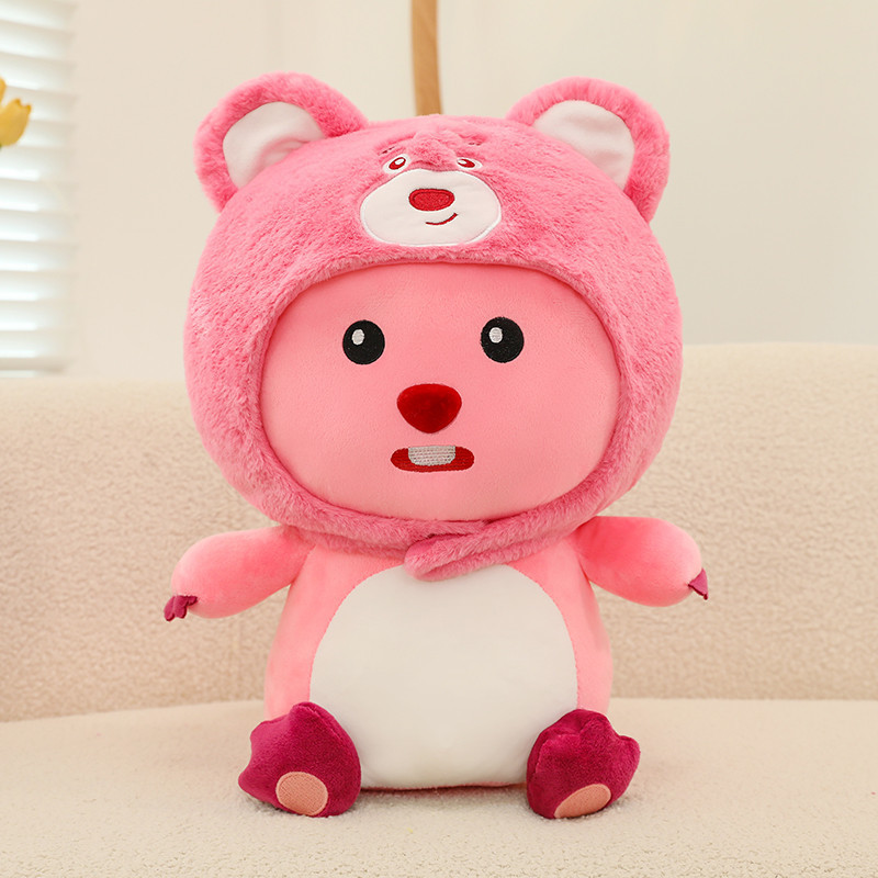 Popular en línea popular cross-dressing lindo Beaver Ruby loopy pargo asado muñeca de peluche de juguete ventas directas de la fábrica