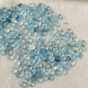 Natural aquamarini round 6mm ring flat plain bare stone oval fat triangle egg ring wholesale